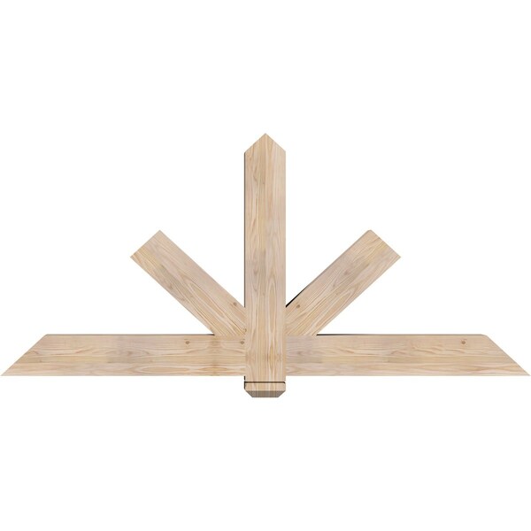 Ekena Millwork Kennewick Smooth Timber Gable Bracket, Douglas Fir, 72"W x 33"H x 5 1/2"D x 5 1/2"F, 11/12 Pitch GBW072X33X0606KEN00SDF - main
